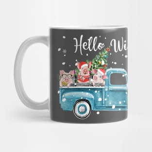 Camping Christmas Tree Pig Design. Mug